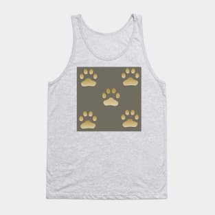 Paw print on grey Tank Top